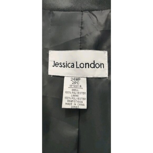 JL Studio Jessica London Womens Plus Size 24W Black Gray Jacket Blazer - Picture 9 of 12